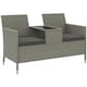 image 1 of Outsunny Rattan Chair Garden Furniture Patio Love Seat Table Grey | Grey