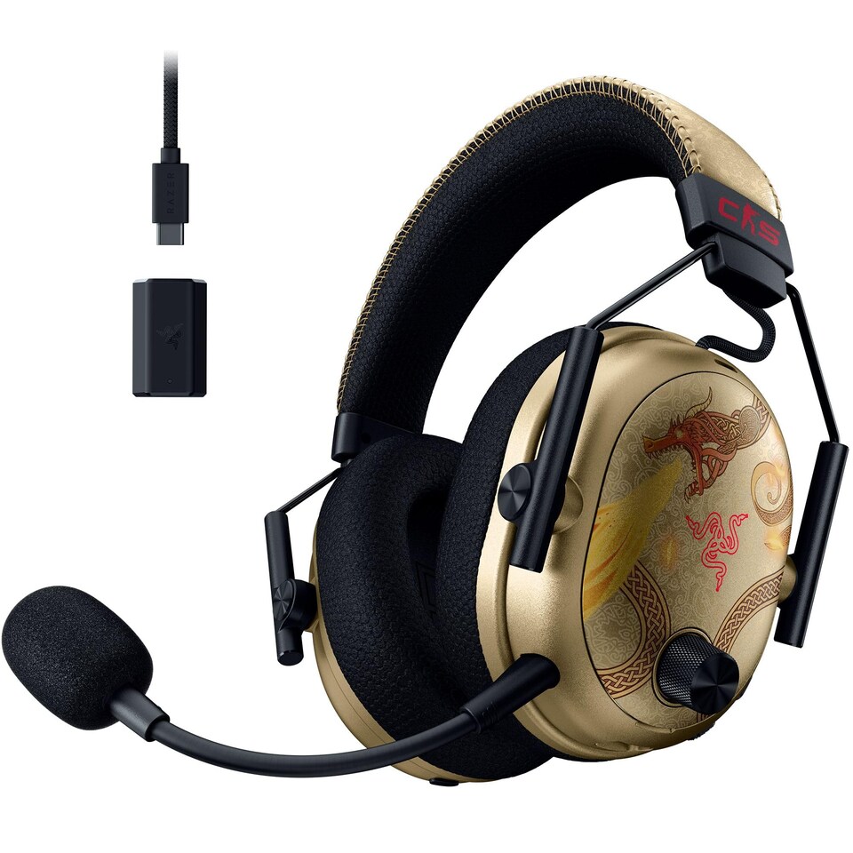 BlackShark V3 Pro CS2 - Wireless e-sports headset Active Noise Cancellation - 50mm Audio Drivers - Detachable microphone - HyperSpeed 2,4 GHz & Bluetooth - FPS profiles - PC/Mac | Dragon Lore