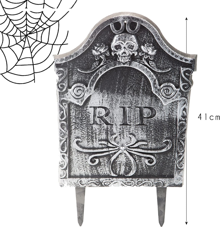 image 1 of VFM e-Store XL Halloween Tombstone Outdoor Prop - Scary Grave Garden Stake