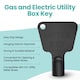 image 3 of Triangle Utility Key, Gas & Electric Meter Key with Triangular Socket - 4pcs