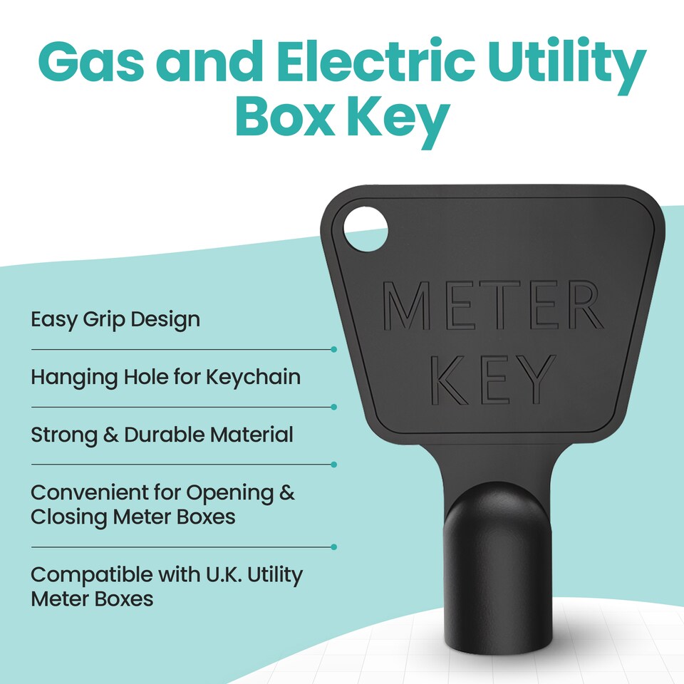 image 1 of Triangle Utility Key, Gas & Electric Meter Key with Triangular Socket - 4pcs