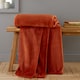 image 1 of Catherine Lansfield Raschel Velvet Touch Blanket Throw | Orange | Burnt Orange