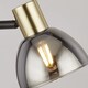 image 5 of Elisa Plug In Smoked Glass Wall Light