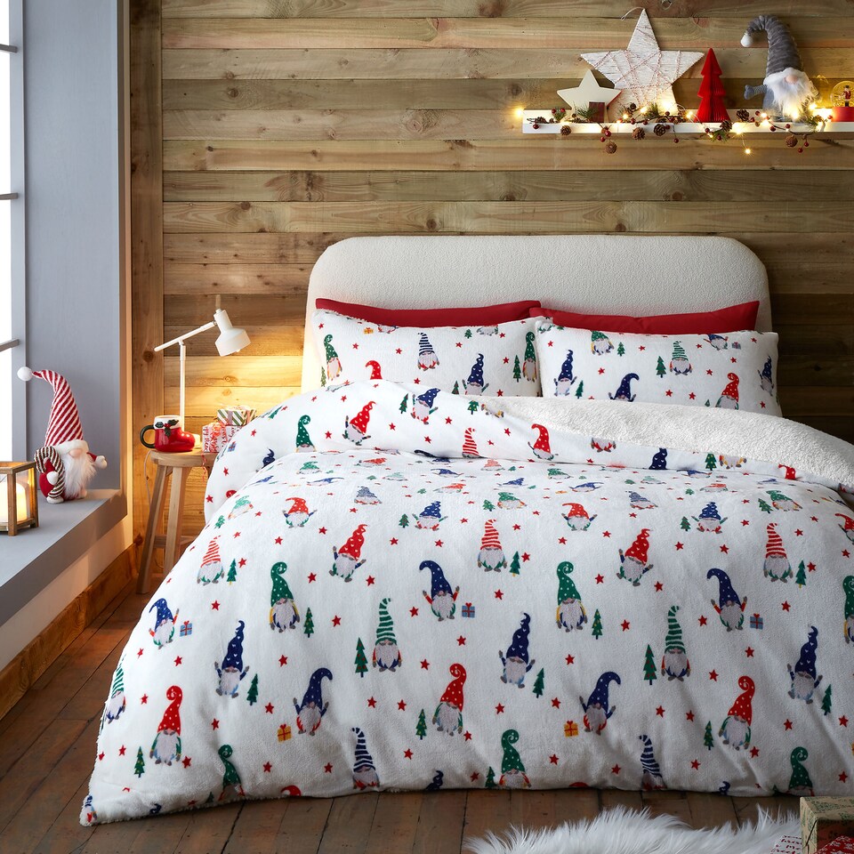 image 1 of Fusion Festive Gonks Duvet Cover Set Red
