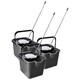 image 3 of 1 x Metallic 12L Mop & Bucket Set For Cleaning Hard Floors Complete With Pouring Lip & Cotton Mop
