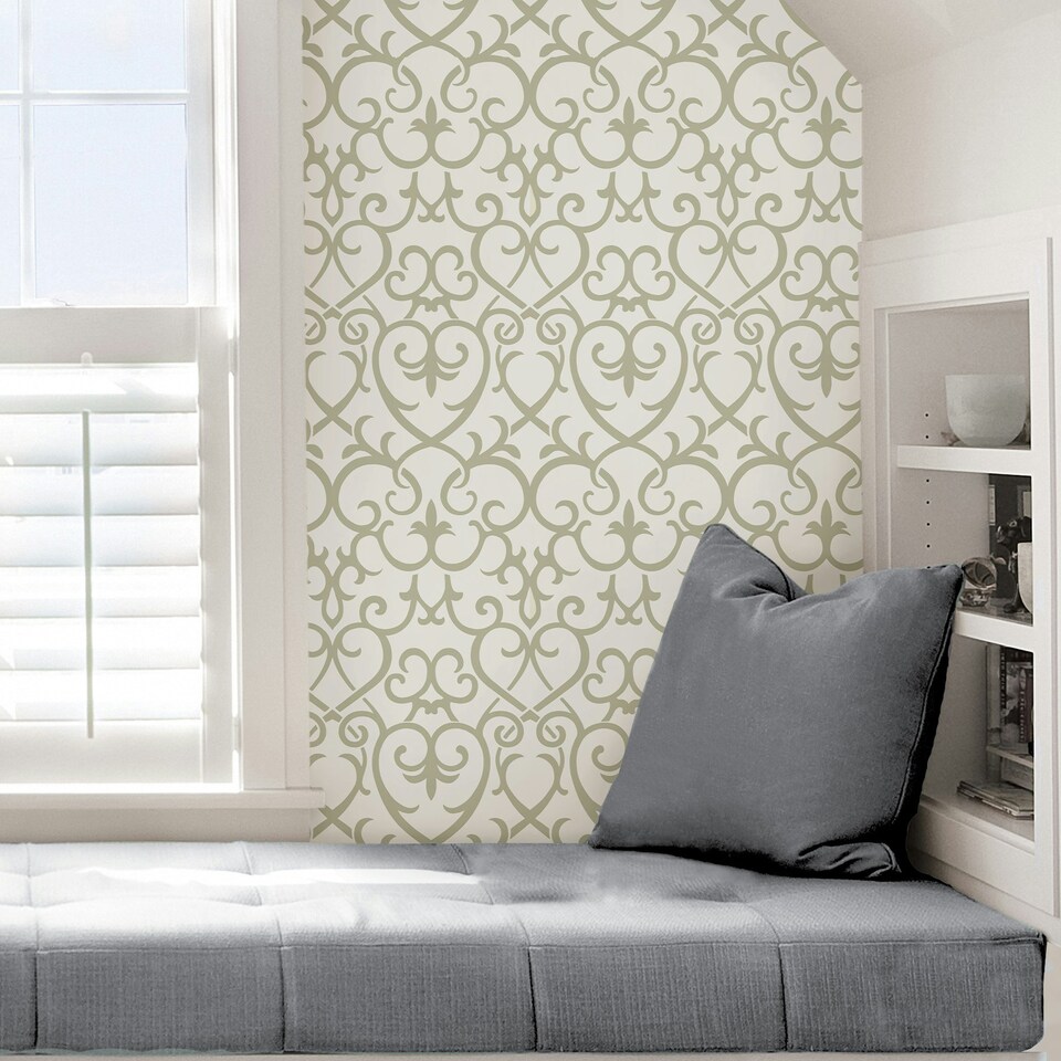 image 1 of NuWallpaper SLW3417 Rhapsody Self Adhesive Wallpaper, Grey Multi