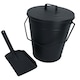 image 2 of Coal Bucket With Lid, 5" Shovel & Gloves Metal Ash Tidy Bin Coal Fire Log Burner