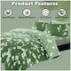 image 7 of VELVETIO Birdie Blossom Printed Duvet Cover Set Reversible Polycotton Beddings Pink | Double