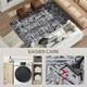 image 4 of HOMCOM Non-Slip Washable Rug, Chenille Floor Carpet for Living Room, Black Black | Cream, Dark Grey | 230 x 160 cm