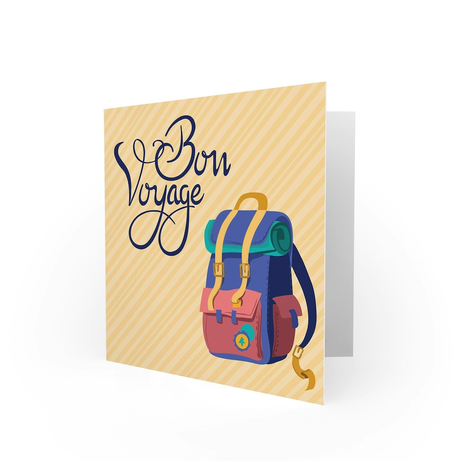 image 1 of Travel Leaving Bon Voyage Goodbye Card