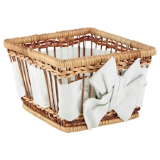Small Fern Basket Cream