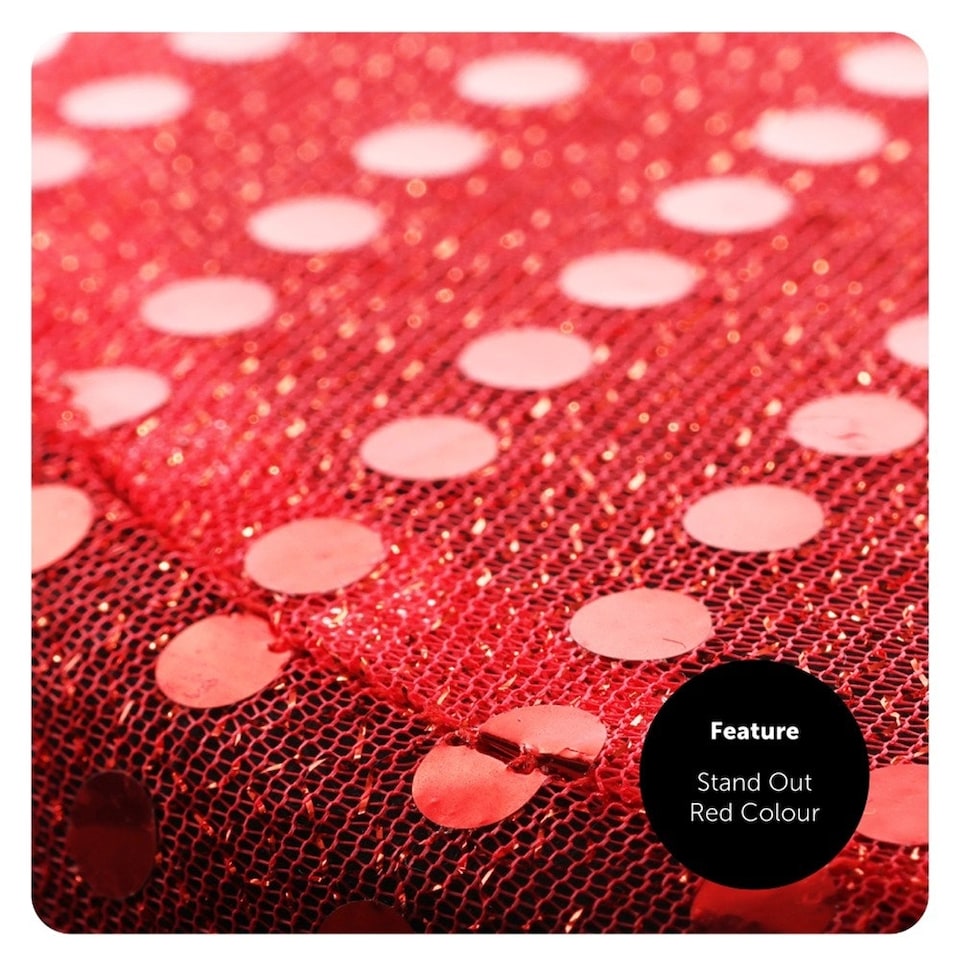 image 1 of Pack of 6 Red Sequin Top Hat Red | One Size