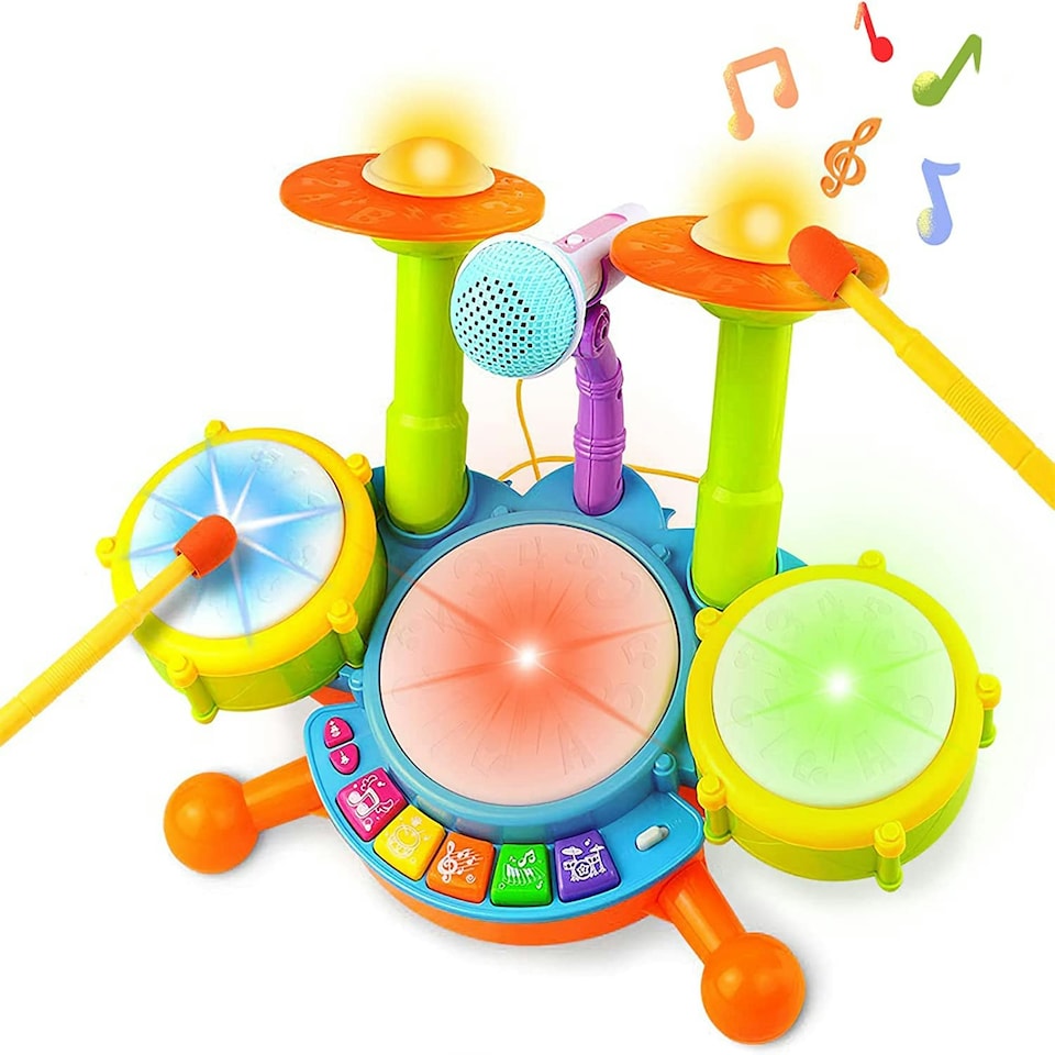 image 1 of Beginners Musical Table Top Drum Kit Play Set