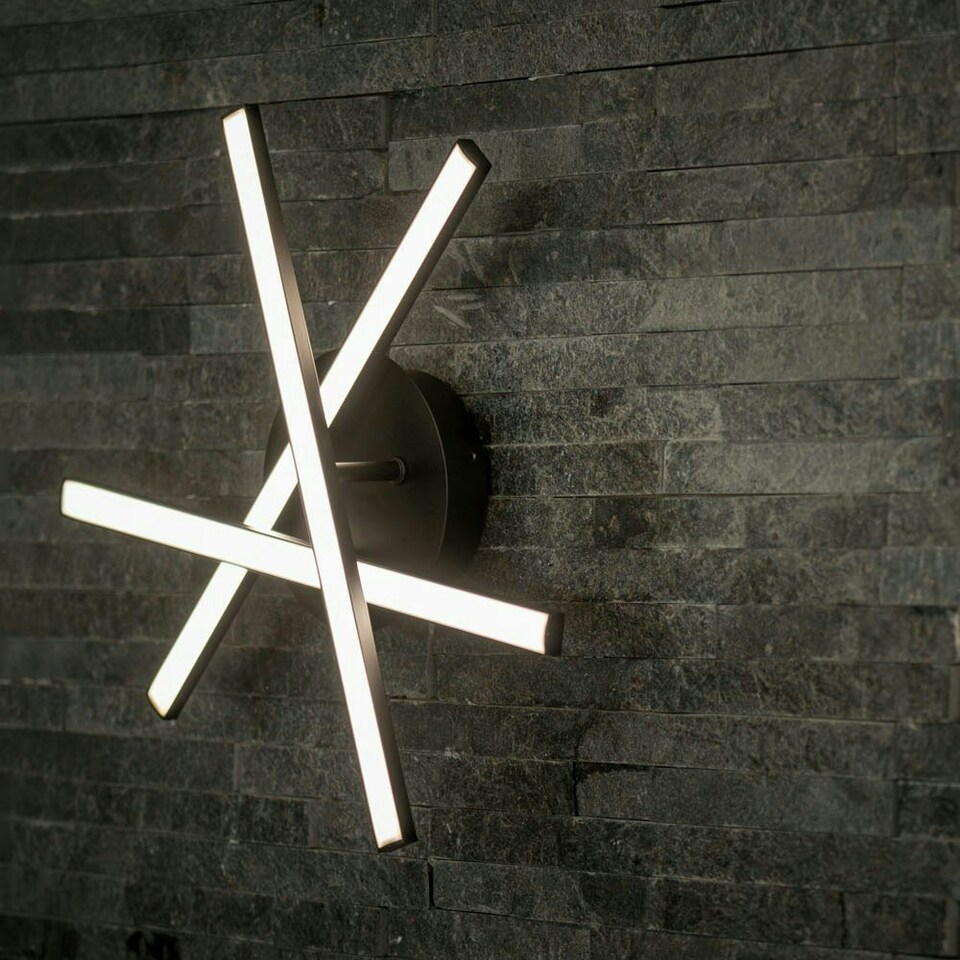 image 1 of ValueLights Infinity Black Crossover Integrated LED Ceiling Light Black