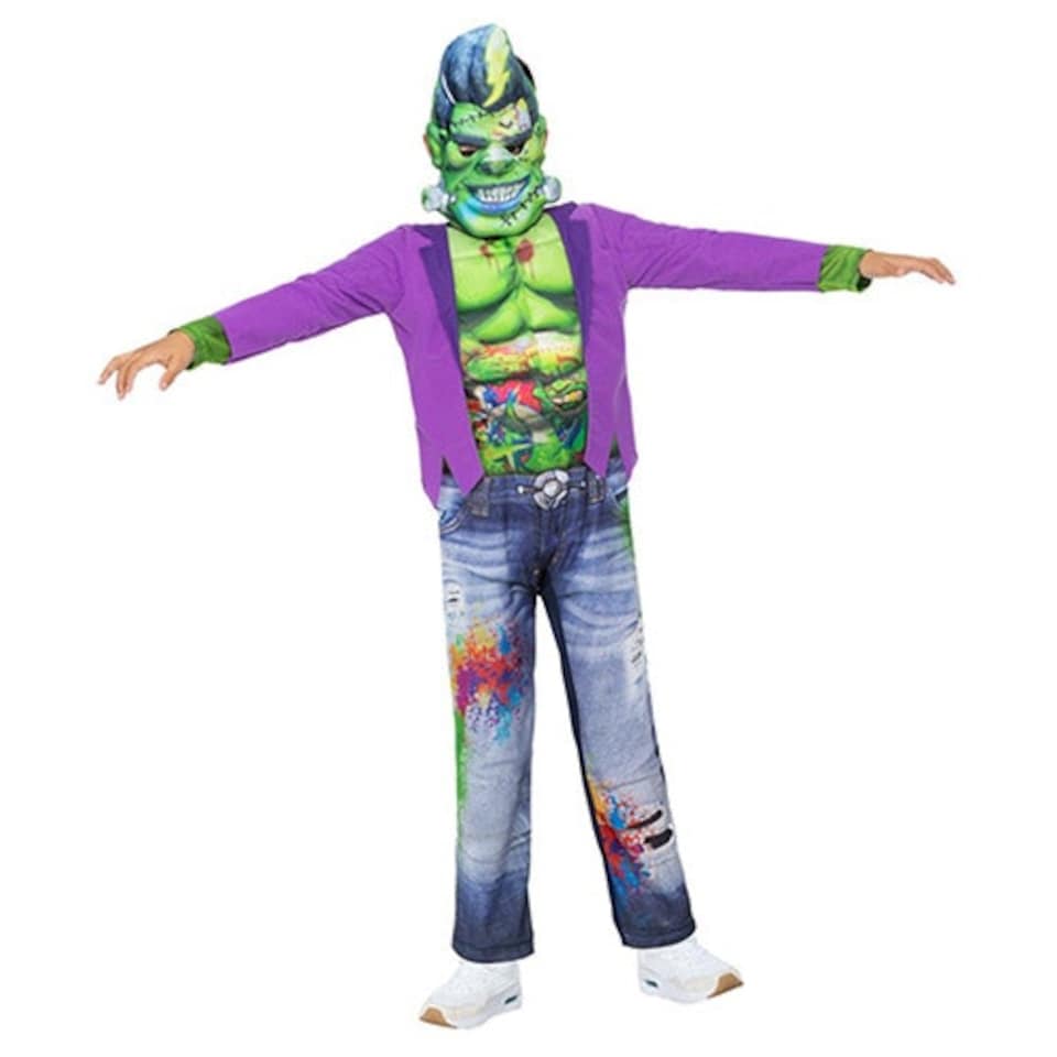 image 1 of Graffiti Frankenstein Boys Fancy Dress Costume Kids Medium - Age 7-9
