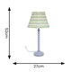 image 5 of ValueLights Bobbles Blue Bobbin Table Lamp Pink Aztec Pleat Shade | Blue