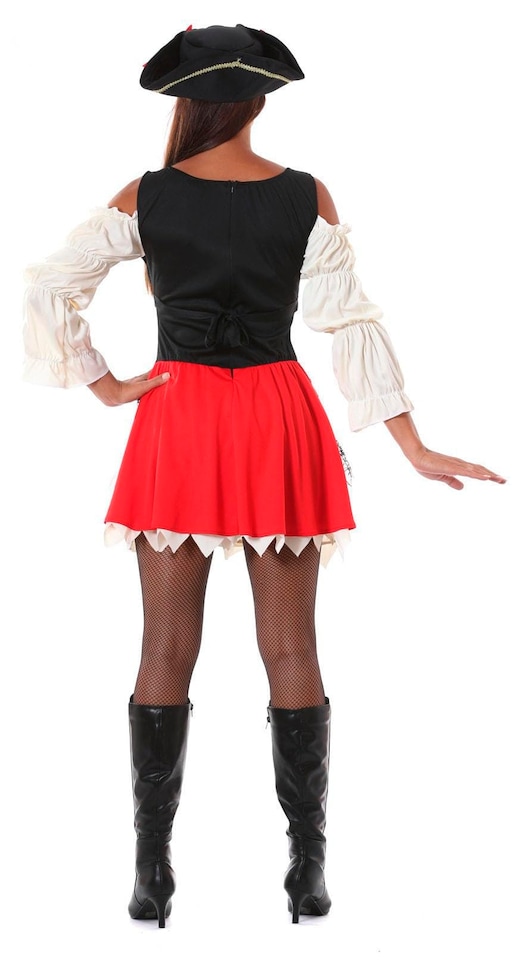 image 1 of Fancy Dress Adult Red Pirate - L
