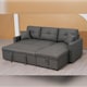 image 3 of Milano 3 Seater L Shape Pullout Sofa Bed with Deep Storage Compartment & Reversible Chaise Grey