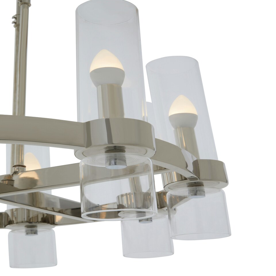 image 1 of Interiors by Premier 8-Light Nickel Finish Ceilingt Light Silver