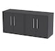 image 1 of Balterley Winshill Contemporary Wall Hung Vanity Unit with Worktop, Woodgrain Dark Grey, 1200mm