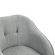 image 8 of HOMCOM Vanity Swivel Chair, Teddy Fleece Office Desk Chair with Adjustable Height for Home, Study, Bedroom, Makeup, Grey
