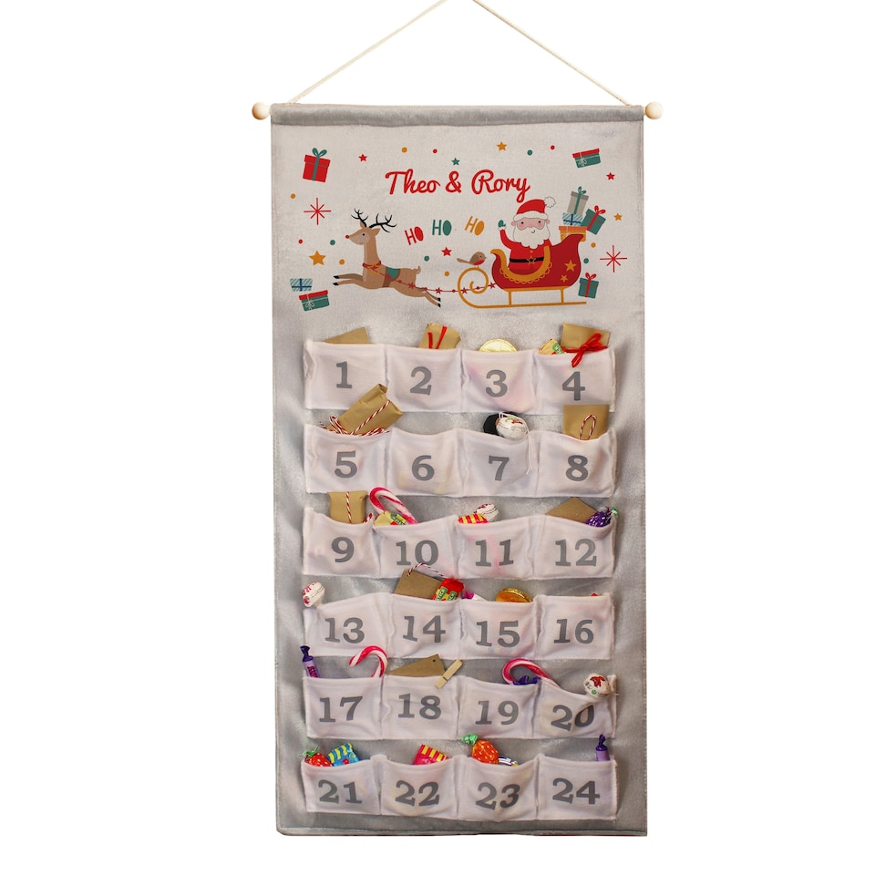 image 1 of Personalised Santa Sleigh Advent Calendar