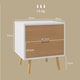 image 3 of HOMCOM Bedside Table with 2 Drawers for Bedroom, Living Room