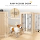 image 7 of PawHut Freestanding Pet Gate, Foldable Dog Gate with Lockable Door, Support Feet and 360 degree Flexible Hinges, 4 Panel Indoor Safety Dog Barrier for House, Stairs, Doorway, Oak