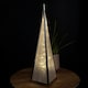 image 1 of 45cm Premier Christmas Holographic Pyramid Silver Frame-16 Warm White Led