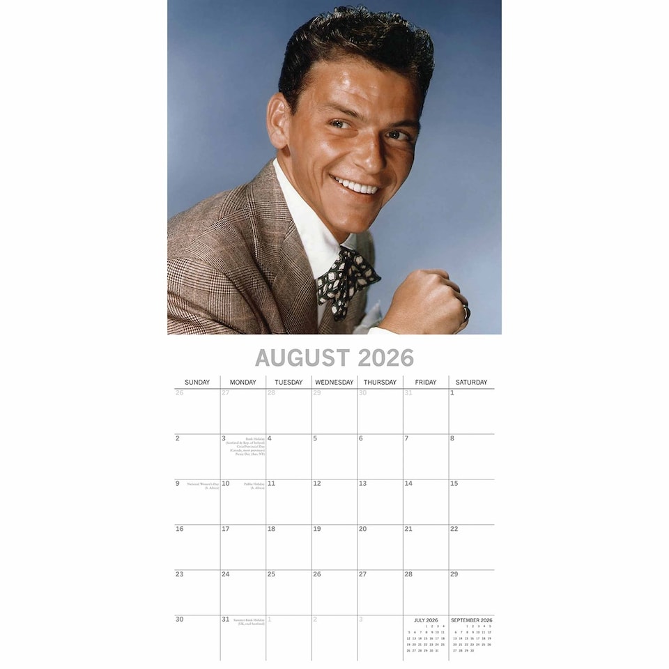 image 1 of Frank Sinatra 2026 Wall Calendar, Gift