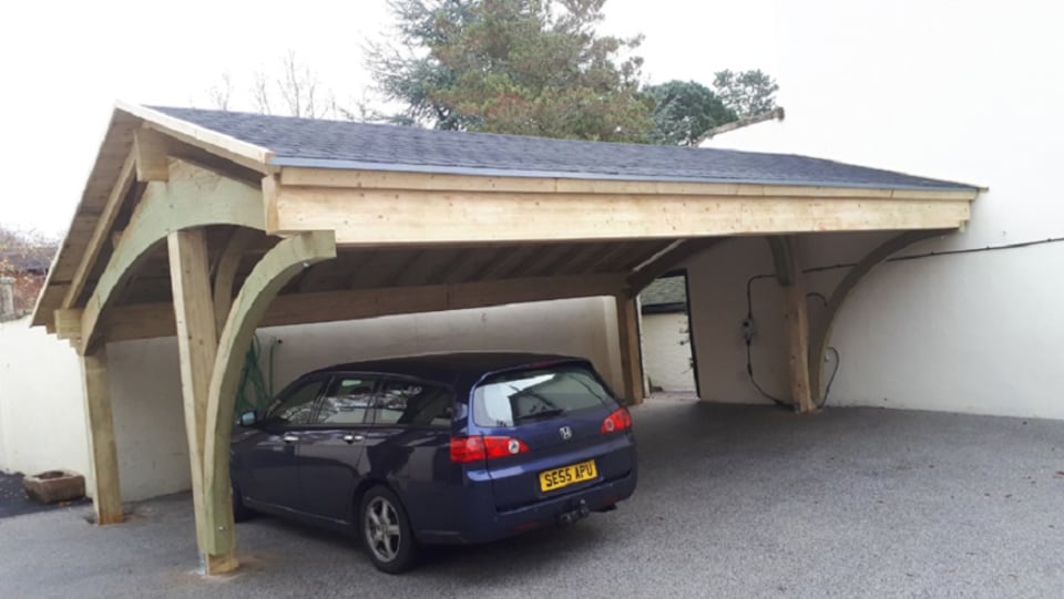 image 1 of Revelatio Triple Carport - Pressure Treated Timber - L740 x W580 x H300 cm | Brown