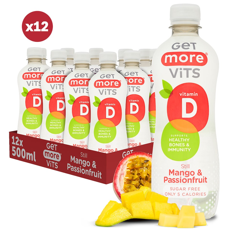 image 1 of Get More Vitamin D Still Mango & Passionfruit 12x500ml