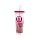image 1 of Aston Villa FC Crest 600ml Freezer Cup With Straw - Claret Red - One Size