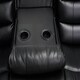 image 4 of Roma Recliner Leather 3 Plus 2 Seater Sofa Set, Armchair Inspired Home Theatre and Living Room Seating  Black Black