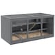 image 1 of PawHut Wooden Hamster Cage, Exercise Play House Pen with Tray, Openable Top