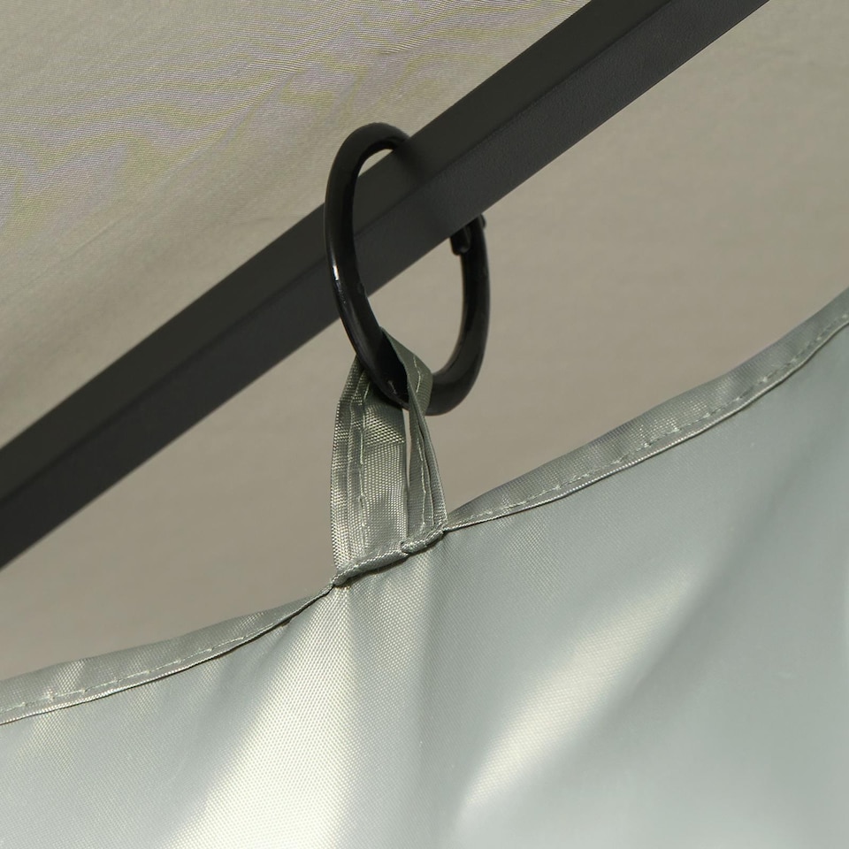 image 1 of OHS Water Resistant Garden Gazebo with Curtains Outdoor Party Tent Canopy | Grey