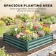 image 3 of Outsunny Raised Garden Bed Metal Patio Backyard Flower Vegetable Planter Green