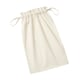 image 2 of Westford Mill Organic Cotton Drawstring Bag - Natural - 15cm x 10cm Cream | 15cm x 10cm