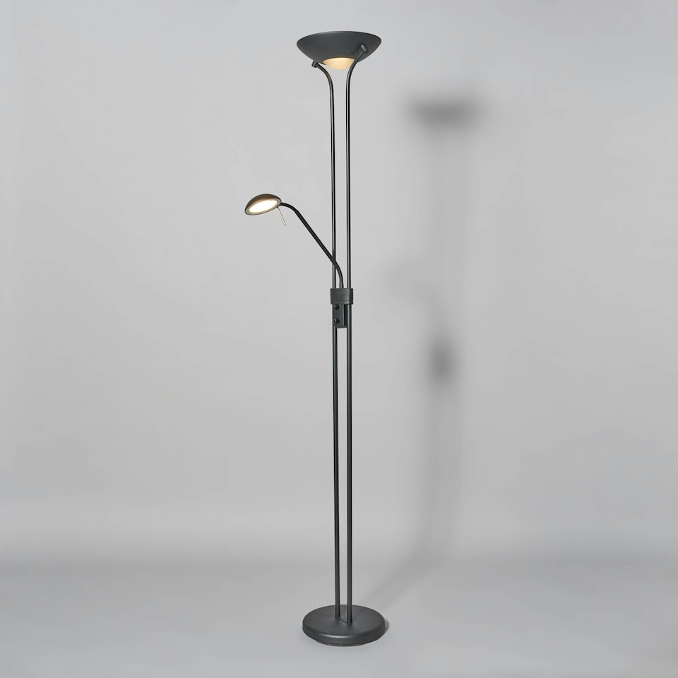 image 1 of BHS Mother and Child LED Floor Lamp | Black | Satin Black | 1