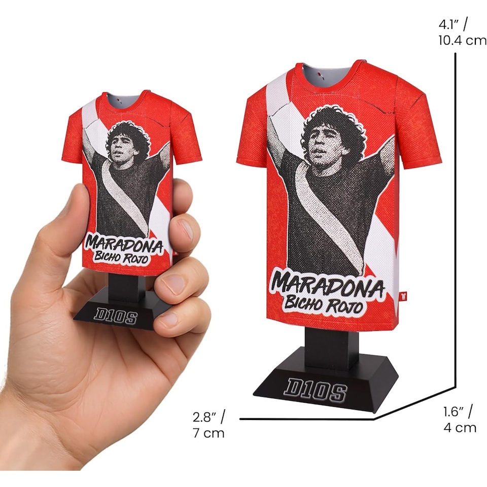 image 1 of RadStuff Metal Alloy Football Shirt - Maradona Alloy Shirt 1976/81