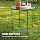 image 4 of Outsunny 46cm Round Garden Table Side Table with Removable Tray, Black