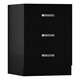 image 7 of FWStyle Tunis 3 Drawer Bedside Chest Matt Black