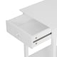 image 7 of HOMCOM White Bedside Table, Wooden Side Table, Nightstand, Bedside Cabinet with Drawer and Storage Shelf for Bedroom and Living Room | White