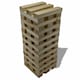 image 1 of Giant Wooden Jenga Style Tumbling Tower Garden Party Game