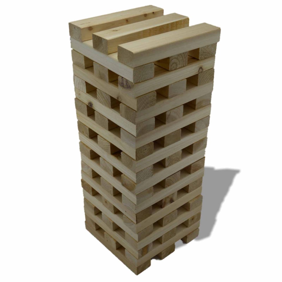 image 1 of Giant Wooden Jenga Style Tumbling Tower Garden Party Game