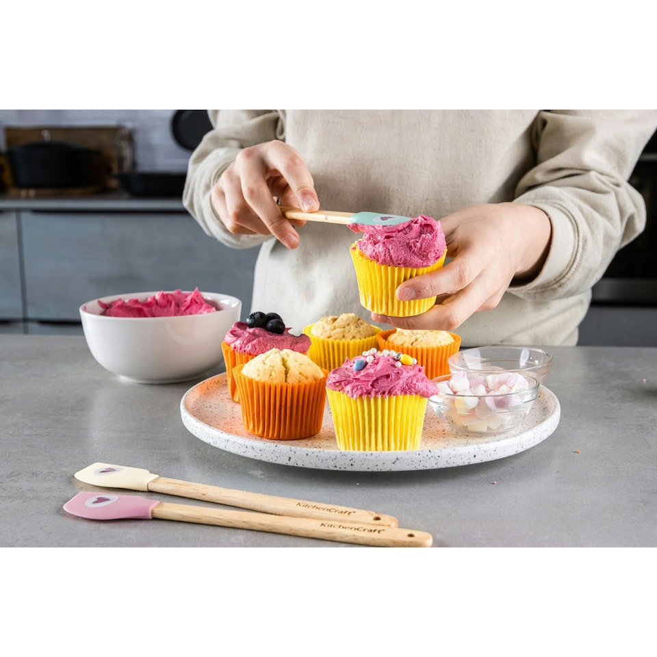 image 1 of KitchenCraft Spatula Multicolour Silicone Mini Set of 3