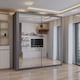 image 2 of Sliding wardrobes 4U Modern Full Mirror Sliding Door Wardrobe Multi Size (90-203cm) & Color Options | Grey | 180cm | 180cm