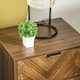 image 9 of HOMCOM Two-Drawer Herringbone Bedside Table Home Cabinet Bedroom Storage Brown