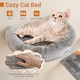 image 6 of COSTWAY Wall-Mounted Cat Tower Set Space Saving Grey