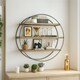 image 8 of Industrial Wooden 3 Tier Round Floating Shelf Brown | One Size